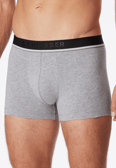 Shorts, set van 3 met geweven elastische tailleband, zwart/grijs - 95/5 8