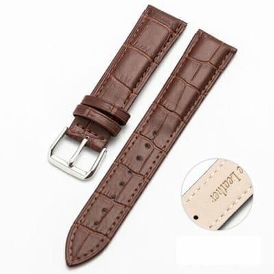 By Qubix - Geschikt voor Garmin bandje - Geschikt voor Garmin Venu 4 - 45mm - Crocodile leren bandje - Bruin - Smartwatch bandje 22mm