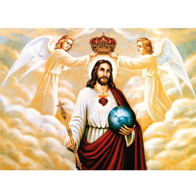 Peinture de diamant 5d à faire soi-même, image de dieu, broderie de strass, autocollant mural, décoration de maison 20X30CM beige