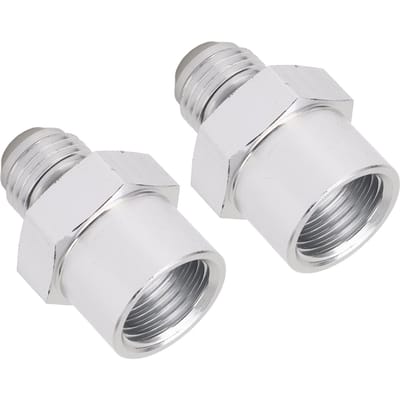 1Pair Fuel Hose Line Adapter M16X1.5 Female Thread to AN6 Male Thread Fuel Adapter Thread Connector white