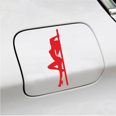 Bumpersticker - Paaldanseres - 16 X 5 - Rood