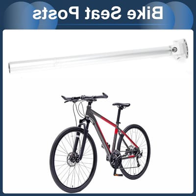Dailygoods - Post Fietszadel, 27,2 x 450 mm, aluminiumlegering, zilverkleurig, verstelbaar, met bevestigingsclip