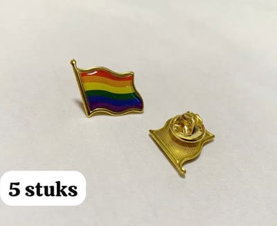 Akyol - Pride broches – combi set – 5 broches - LGBT BROCHEb - pirde - GAYPRIDE BROCHE - regenboog broche -Regenboog - Pride kledingspeld - Gay - lesbian - trans - cadeau - geschenk - pride amsterdam- feestdag - verassing - respect - equality -lg