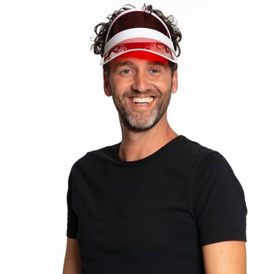 Partychimp Voordeelverpakking 6 pack Zonneklep Rood Hoofddeksel voor bij Carnavalskleding Heren Carnavalskleding Dames Carnavalskleding Kinderen Foute Party Carnaval Accessoires Toppers 2026 Summer is Magic - Rood – Polyester- 6 pack