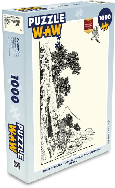 Puzzel Japanse illustratie zomers landschap van Katsushika Hokusai - Legpuzzel - Puzzel 1000 stukjes volwassenen