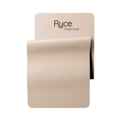 Ryce® Yogamat - PU Rubber - Pilates - Fitness - Anti Slip - Extra Dik - Breed - 183x68x0,5 cm - Tas - Coffee