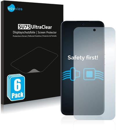 Savvies - Screenprotector voor Xiaomi 13 - Folie Beschermfolie transparant 6 Stuks