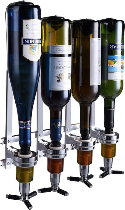 Drankdispenser - Baraccessoire - Roterende Wandmontage - Flessenstandaard - 4 Fles - Geesten - Rack - Geschikt voor - Alcohol Dispenser - Bar Accessoire - 4 Fles Geesten Roterende Wandgemonteerde Flessenstandaard Dispenser Rack