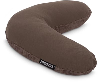 Snoozzz Voedingskussen Small met afneembare hoes - Fiber vulling - 120 cm - Teddy Espresso