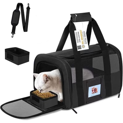 Extra Grote Honden- en Kattenmand 20 lbs+, Zachte Reismand voor Grote Katten tot 25 lbs, Opvouwbare Grote Hondentransportbox 20 x13 x13 20 x13 x13 Oversize