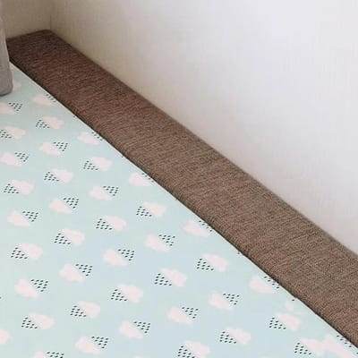 Matrasvulling Bed - Bedkussen Spleetvuller - Spleten Vullen - Ademende Linnen Stof - 150 x 20 x 15 cm - Bruin