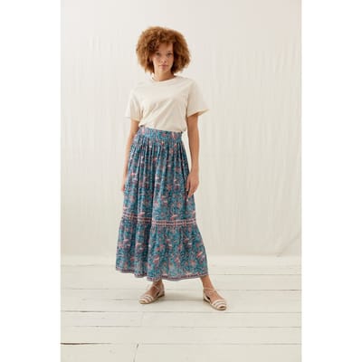 Louise Misha Skirt Jansiane Teal Garden Of Eden Größe: 34 | Midiröcke Outlet | Damen | Cyan