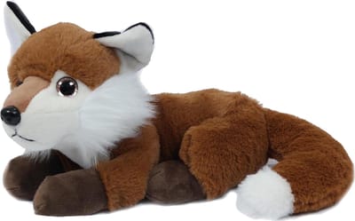 Pia Soft Toys Knuffeldier Vos - zachte pluche stof - donkerbruin - premium kwaliteit knuffels - 20 cm - Vossen