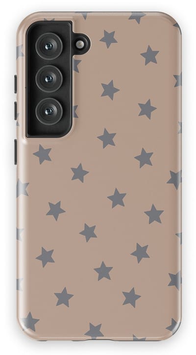 DripCase Hoesje Samsung Galaxy S23 | Sterren Design | Magnetisch Opladen | 2-in-1 Ontwerp | Stars Backcover Mocha Stars