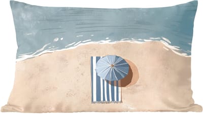 Sierkussens - Kussentjes Woonkamer - 60x40 cm - Strandlaken - Strepen - Parasol - Strand