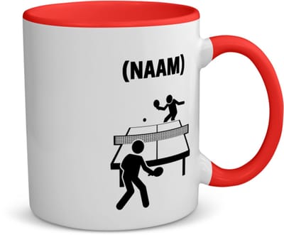 Akyol - tafeltennis met eigen naam koffiemok - theemok - rood - Sport - tafeltennisser - ping pong - 350 ML inhoud
