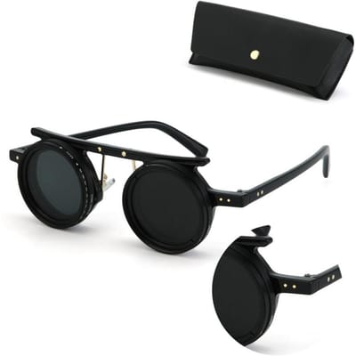 Mode ND2-400 Verstelbare Dimbare Bril 9 Niveaus UV400 Zonnebril Met Etui ND Filter Vissen Rijden black
