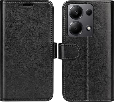 MobyDefend Hoesje - Geschikt voor Xiaomi Redmi Note 13 Pro 4G - Wallet Book Case (Sluiting Achterkant) - Zwart