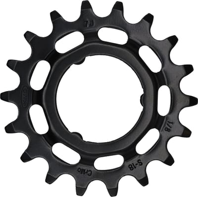 KMC Achtertandwiel 18T - Extra sterk chroom-molybdeen - Zwart - Geschikt voor Shimano - Duurzaam en betrouwbaar