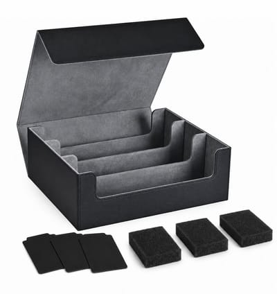 TCG Opbergdoos met Magneetsluiting & 3 Card Dividers 3 foam blockers-Deckbox-Storage Box 2100 Trading Cards-Riftbound, Pokémon, Magic, Yu-Gi-Oh!-Kaartenbox Hardcase