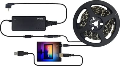 DrPhone AuraGlow Pro Ambient LED Strip 2 Meter – RGB Backlight voor Windows PC Monitor – TV alleen via Windows-pc