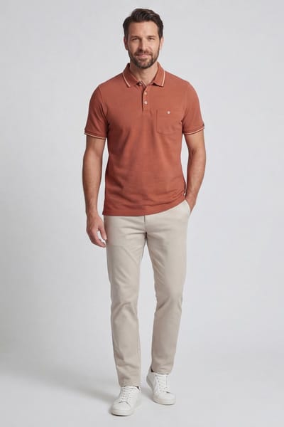 Baileys – Heren – Poloshirt – Korte mouwen – Oxford - Polo - Rood – 615205-34