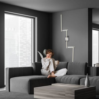 BRILONER - LED Plafondlamp - 5-lichts - draaibaar - 24W - alu