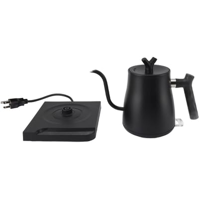 Elektrische Zwanenhals Waterkoker 800ml 1000W Snelle Verwarming Roestvrij Staal Pour Over Ketel voor Thuis L black
