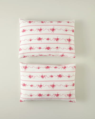 English Home - 2 Kussenslopen - Easy Iron - Pillow Case - 2 stuks - 50x70 cm - Roze