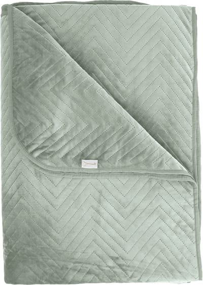 Yellow Bed Sprei Madeline - Bedsprei Tweepersoons - Visgraat patroon - 270x260 cm - Groen