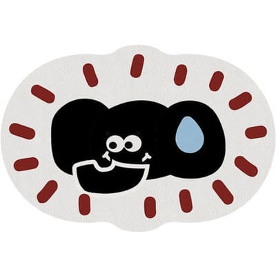 Cartoon Vrolijk Kleine Olifant Diatomeeënaarde Tapijt Verandamat Huis Badkamer Sneldrogend Waterabsorptie en Vuil Deur Antislipmat 40 * 60cm [Diatom Mud]
