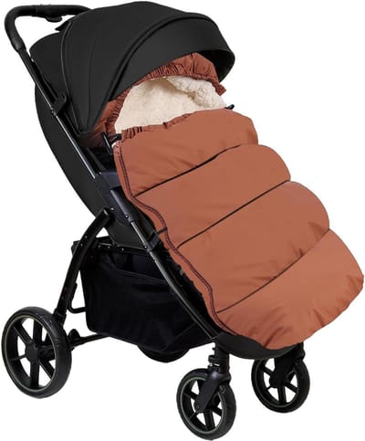 Universele Voetenzak - Baby warmer - Winterse wandelingen - Dubbellaags verdikt design - 100 cm lengte - Bruin