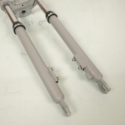 Fourche suspension avant grise pour mobylette Peugeot 103 SP Ø26 fixation basse