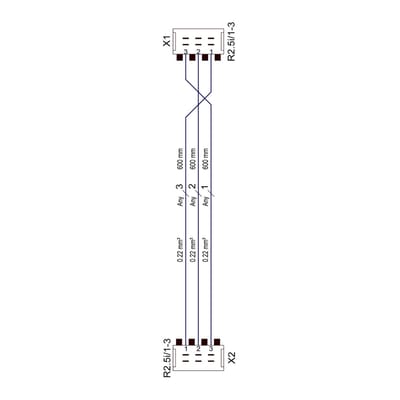 AEG kabel, stroombord, links-rechts 3574763011