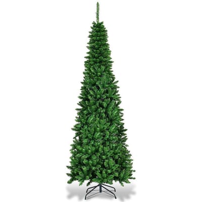 Coast Kerstboom Potloodvormig MET Warm Witte LED-Verlichting En Metalen Voet & - 200cm