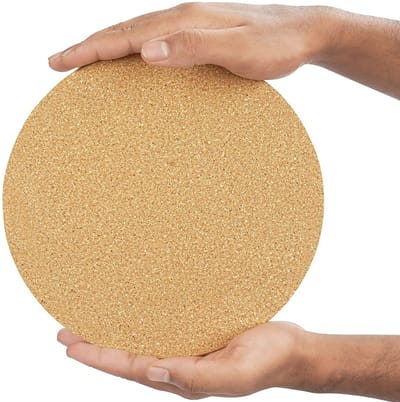 Allecto - Ronde Kurkonderzetters - Onderzetters voor Hete Potten - Duurzaam en Stijlvol - 21,6 cm Diameter - Ideaal voor Keuken en Eetkamer - Set v...