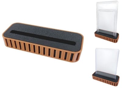 Kaarthouder - card display standaard - TCG - houder geschikt voor PSA / acryl slabs, toploader, sleeves cards - 1 stuks zwart mahogany