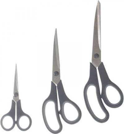 Scharenset | scharen | driedelig | 21 - 16 - 14 cm | Roestvrije Universele Scharen | Easygrip | Keukenschaar | Huishoudschaar | Papierschaar | Multifunctionele Schaar