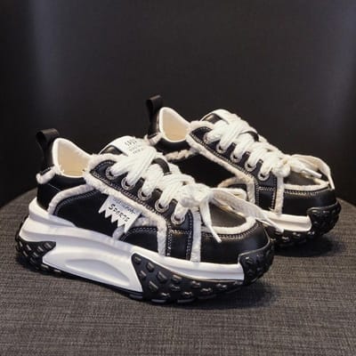 Dad Shoes Vrouwenvoeten Kleine Dames Schoenen Lente Nieuw Platformzool Sportschoenen Hardloopschoenen Kleine Hoogte-verhogende Schoenen 40 white