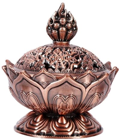 Allecto - Chinese Lotus Incense Burner - Meditatie Censer - Rood