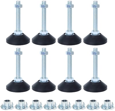 Dailygoods- Meubelvoeten Verstelbaar - Meubelverhoger - Meubelpoten Set van 4 - Tafelpoten - Stalen Voeten - M10 X 50 Mm Schroefdraad