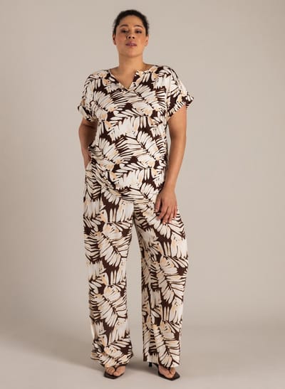 YEST CURVE Nelleke Bottoms - Coffee Brown/Multi-C - maat 3(52)