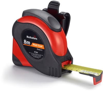 Hultafors BT 8M Rolmaat - Staal - 8m x 25 mm - met markering beide zijden