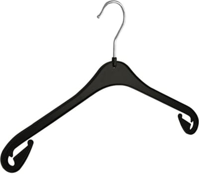 De Kledinghanger Gigant - Kledinghanger - Volwassenen - NA38 - 120 Stuks - Blousehanger - Shirthanger - Kunststof - Zwart - Rokinkepingen - 38 cm - Kleerhanger - NA-Serie (NA38_00/120)