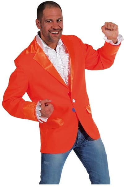 100% NL & Oranje Kostuum | Oranje Altijd Feest Holland Colbert Man | Large | Carnaval kostuum | Verkleedkleding
