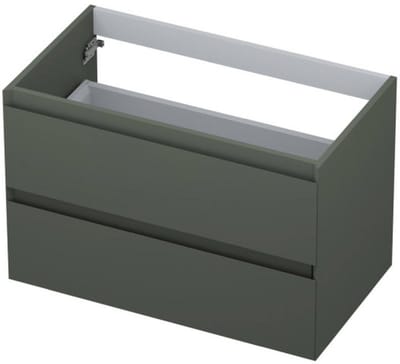 INK - Onderkast 2 Laden Greeploos Gelakt 45gr - 800x450x520 Mm - Mat Beton Groen