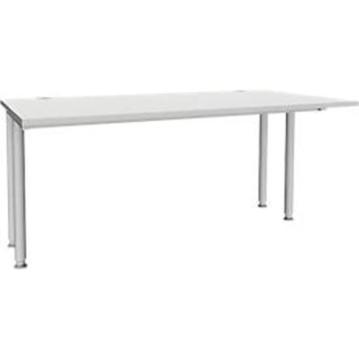Schäfer Shop Genius bureau MODENA FLEX, breedte 1600 mm, aan beide zijden ingekort, lichtgrijs