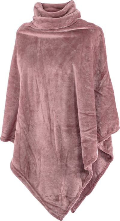 Poncho COSY collar, micro flannel - 80X80cm, russet
