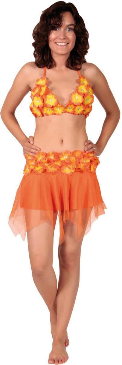 Folat - Tropic Rok & Bikini Oranje/stk - WK voetbal 2026 - WK voetbal versiering - Olympische spelen