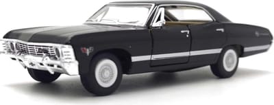 1967 Chevrolet Impala (Zwart) 1/36 Kinsmart - Modelauto - Schaalmodel - Model auto  - Miniatuurauto - Miniatuur autos